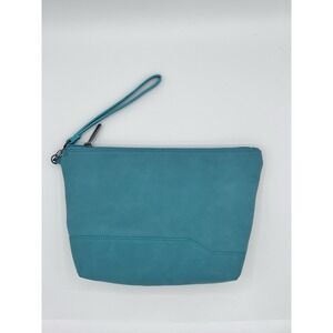 Open Story Women's Teal RFID Blocking Clutch w/ Detachable Wrist Strap